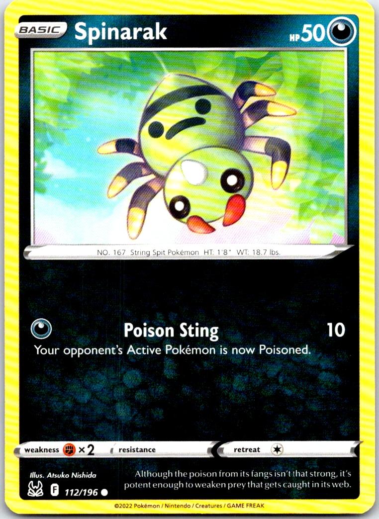 Spinarak - 112/196 - - LOST ORIGIN - Pokemon - Common | AB43-23
