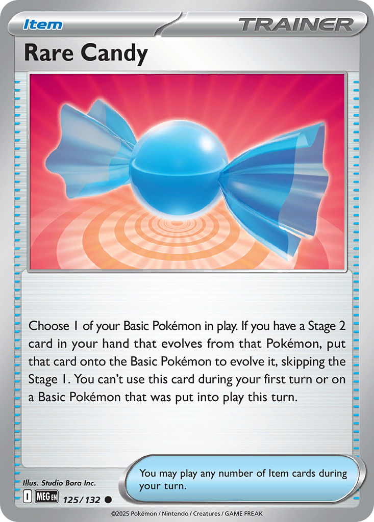 Rare Candy - 125/132 - Reverse Holo - MEGA EVOLUTION - Pokemon - | AA20-50
