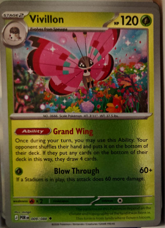Vivillon - 009/088 - Reverse Holo - PERFECT ORDER - Pokemon - Uncommon | AA01-37