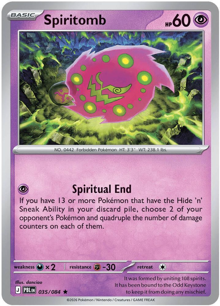 Spiritomb - 035/084 - Holo - PITCH BLACK - Pokemon - Rare | AA25-7