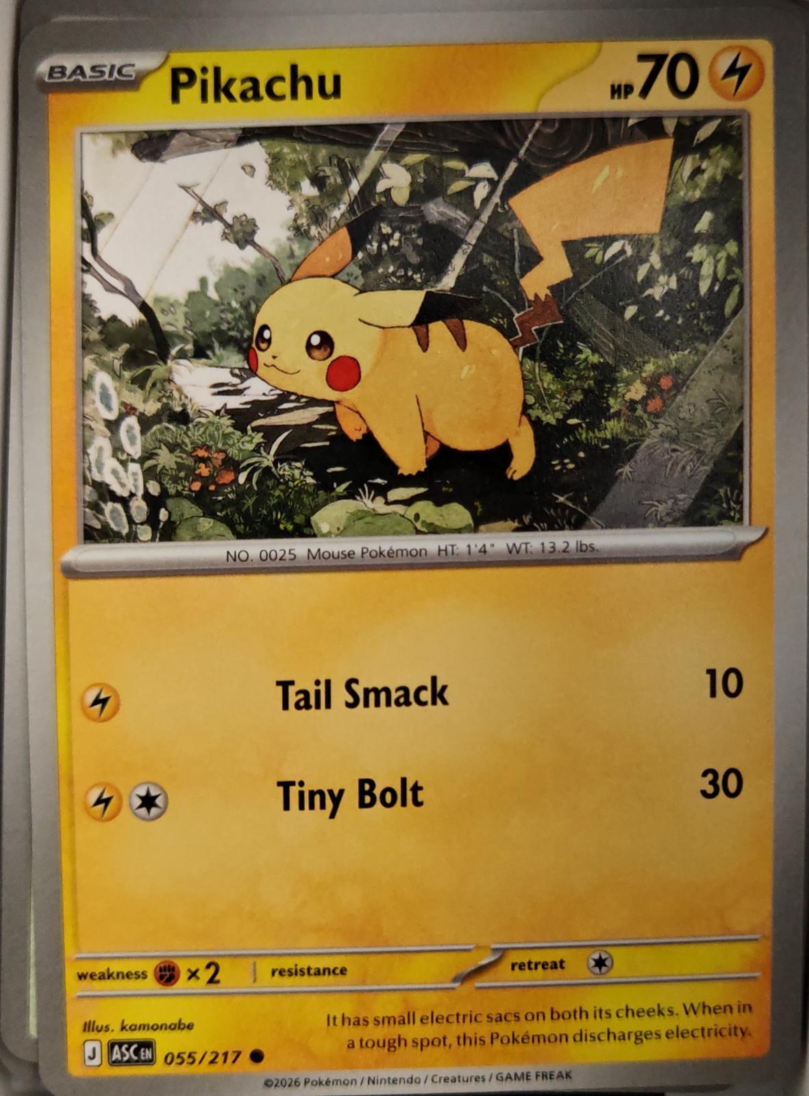 Pikachu - 055/217 - - ASCENDED HEROES - Pokemon - Common | AA10-24