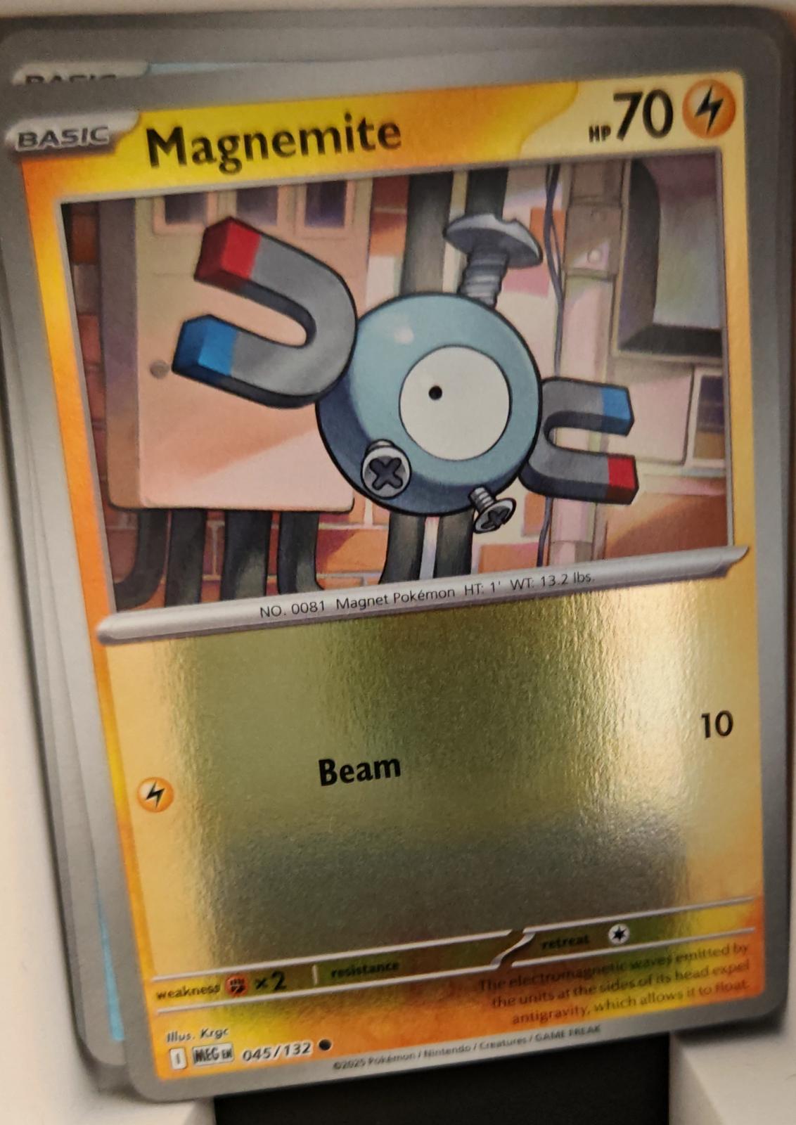 Magnemite - 045/132 - Reverse Holo - MEGA EVOLUTION - Pokemon - Common | AA20-21