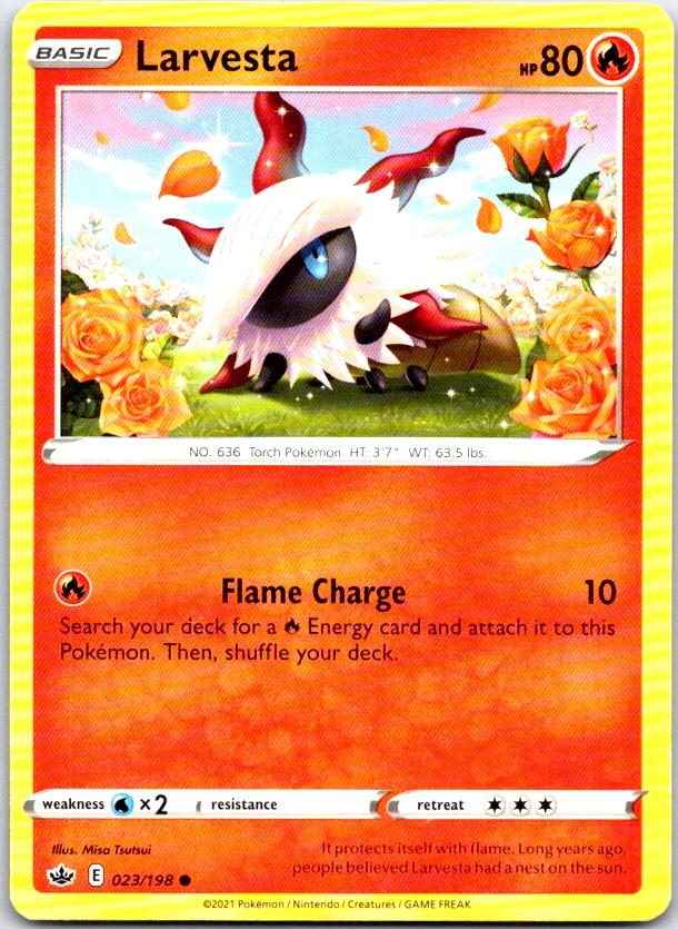 Larvesta - 023/198 - - CHILLING REIGN - Pokemon - Common | AC17-5