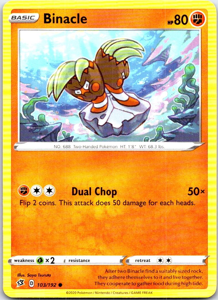 Binacle - 103/192 - - REBEL CLASH - Pokemon - Common | AB88-2