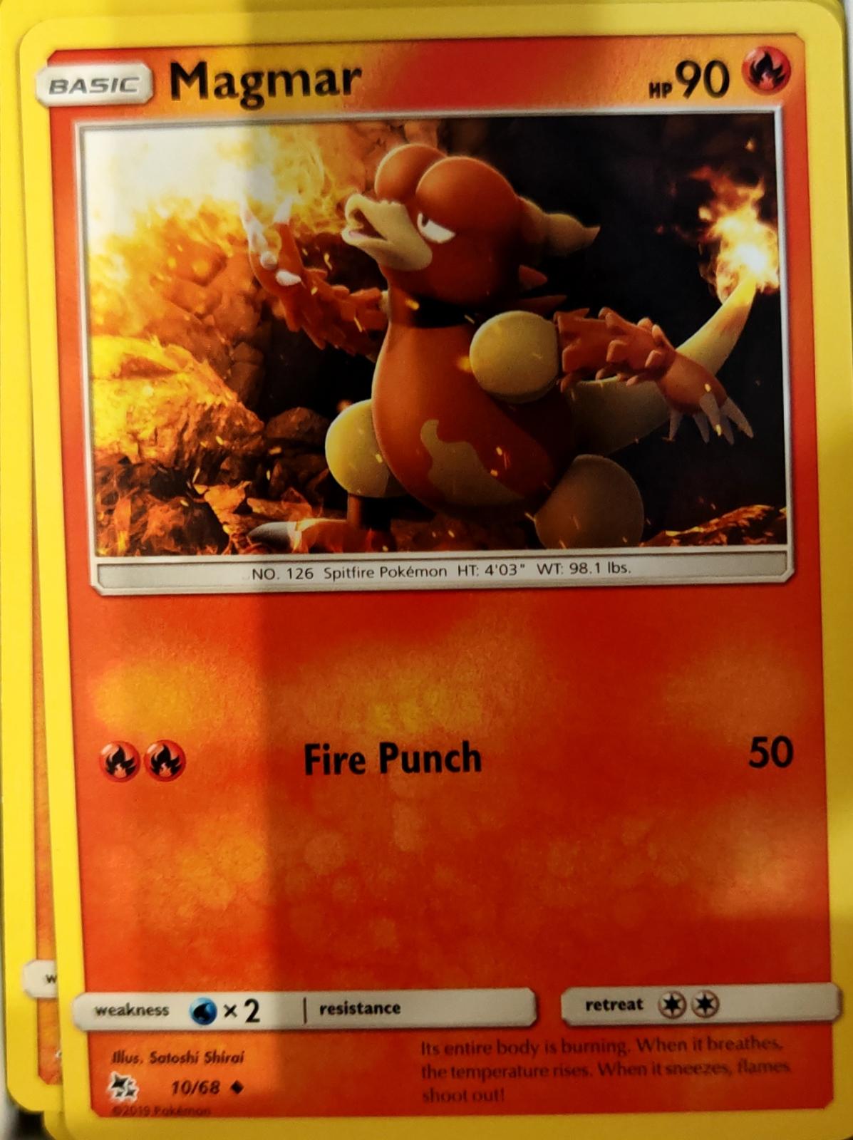 Magmar - 10/68 - - HIDDEN FATES - Pokemon - Uncommon | AA68-27
