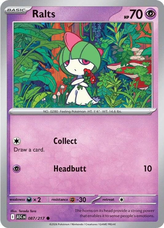Ralts - 087/217 - - ASCENDED HEROES - Pokemon - Common | AA55-49