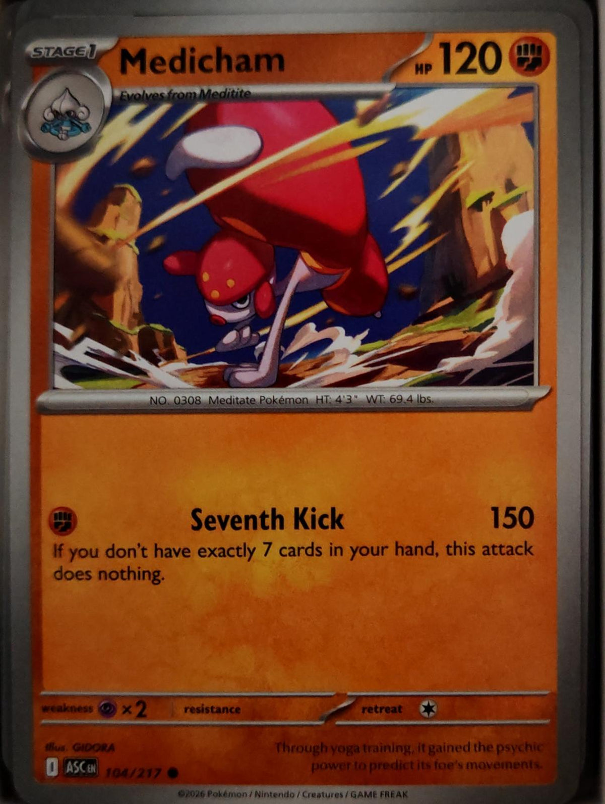 Medicham - 104/217 - - ASCENDED HEROES - Pokemon - Common | AA43-76