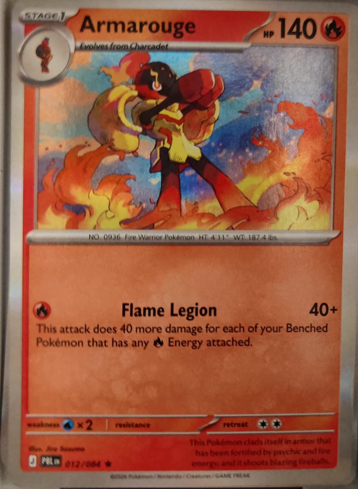 Armarouge - 012/084 - Holo - PITCH BLACK - Pokemon - Rare | AA25-13