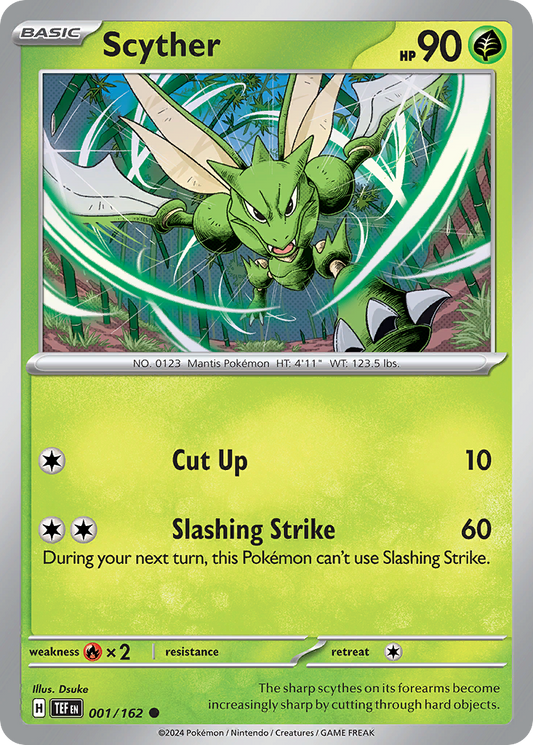 Scyther - 001/162 - - TEMPORAL FORCES - Pokemon - Common | AA29-87