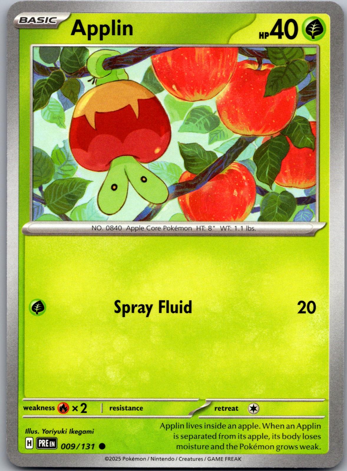 Applin - 009/131 - - PRISMATIC EVOLUTIONS - Pokemon - Common | AA83-46