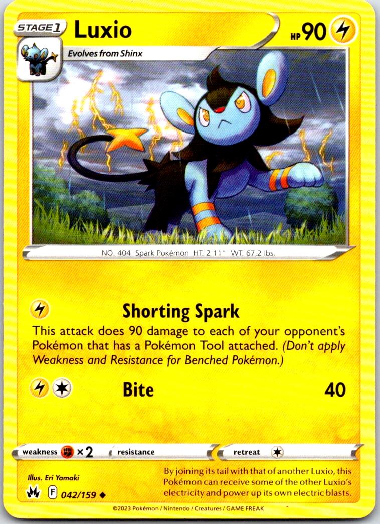 Luxio - 042/159 - - CROWN ZENITH - Pokemon - Uncommon | AA100-17
