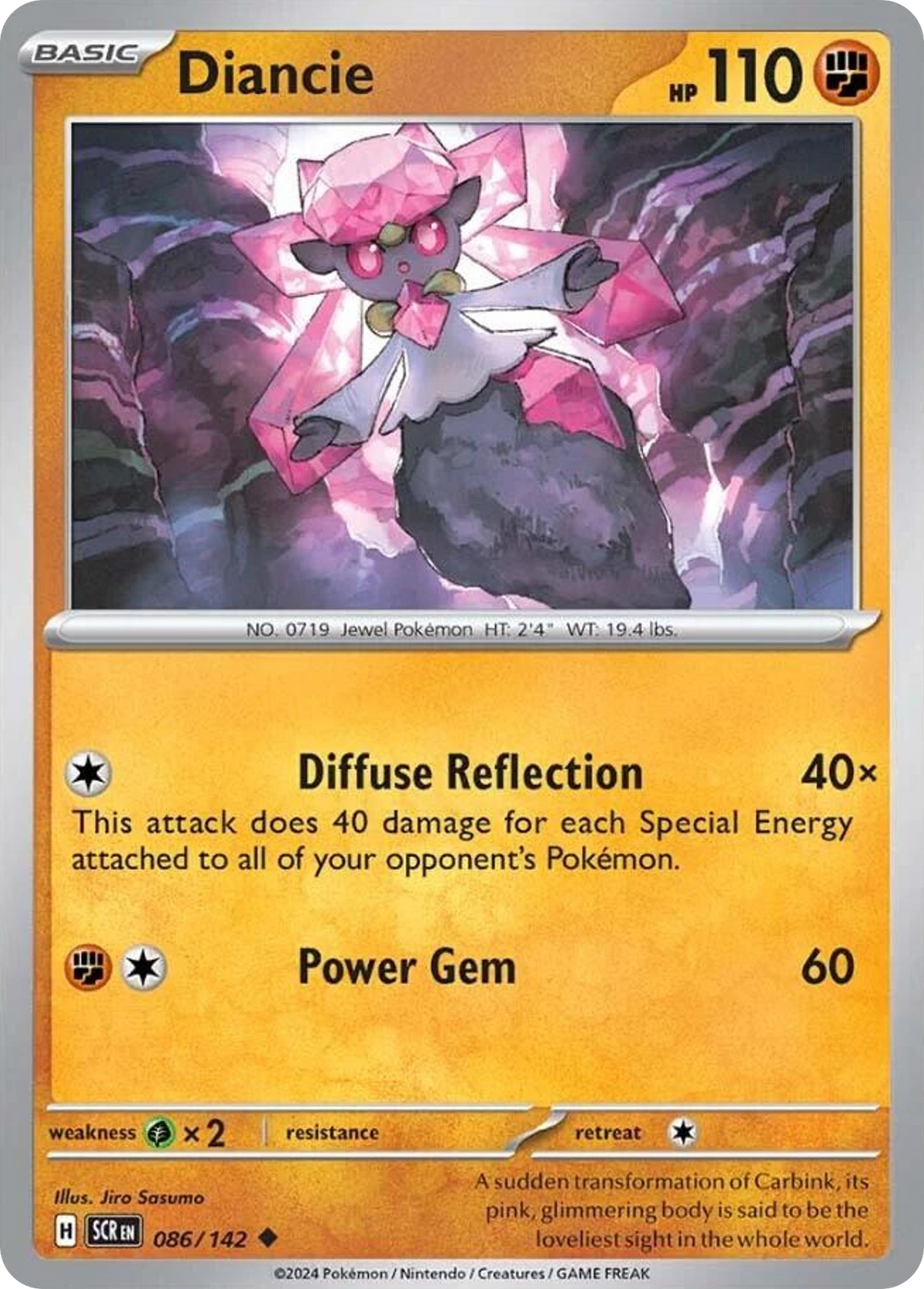 Diancie - 86/142 - - STELLAR CROWN - Pokemon - Uncommon | AA05-60