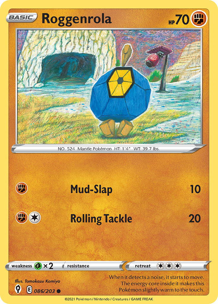 Roggenrola - 086/203 - - EVOLVING SKIES - Pokemon - Common | AA03-48