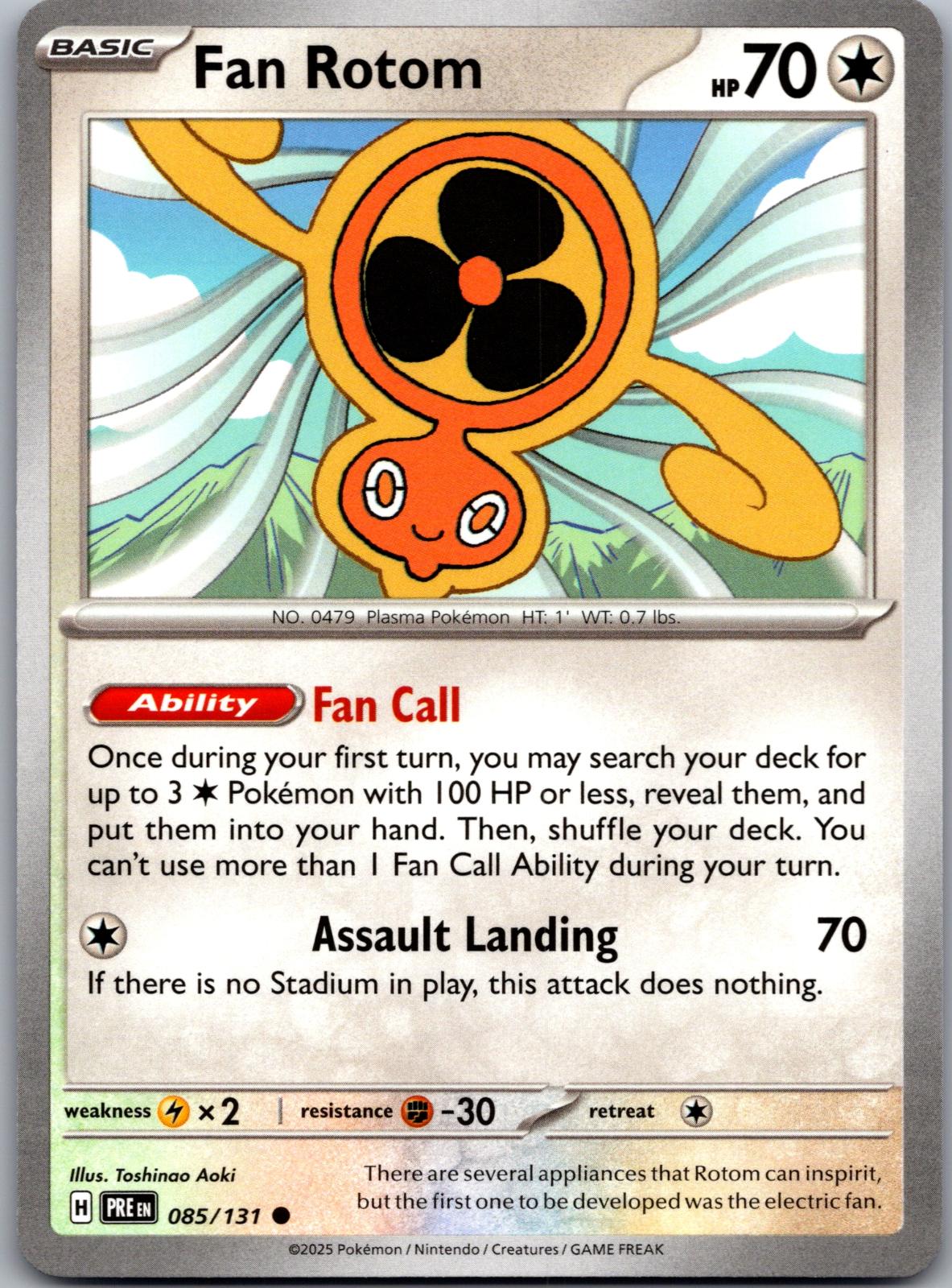 Fan Rotom - 085/131 - - PRISMATIC EVOLUTIONS - Pokemon - Common | AA83-16