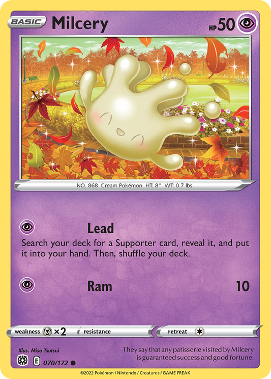 Milcery - 070/172 - - BRILLIANT STARS - Pokemon - Common | AA73-25