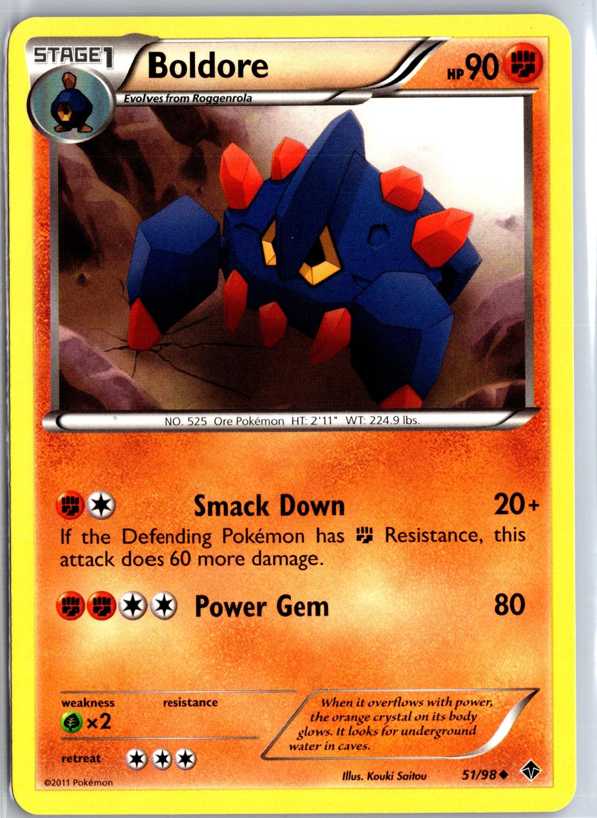 Boldore - 51/98 - - EMERGING POWERS - Pokemon - Uncommon | AA114-2