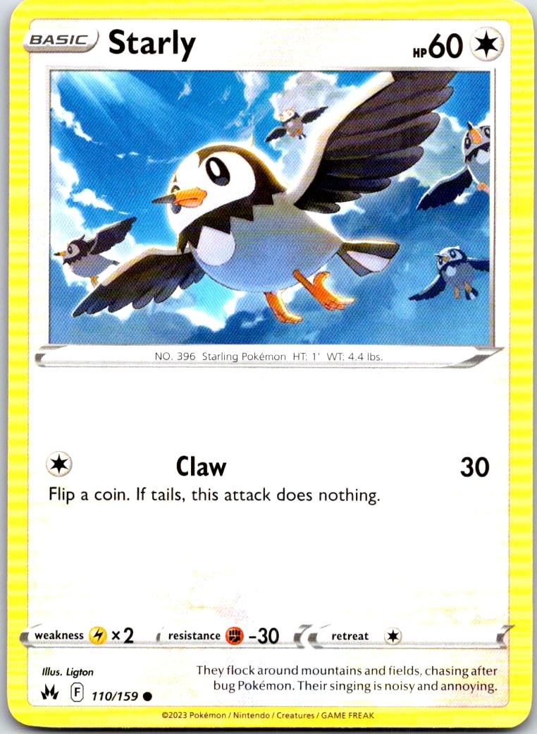 Starly - 110/159 - - CROWN ZENITH - Pokemon - Common | AA105-21