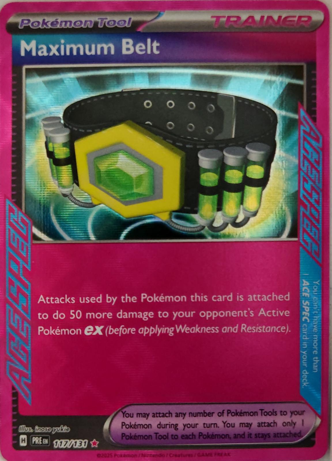 Maximum Belt - 117/131 - Holo - PRISMATIC EVOLUTIONS - Pokemon - | AA29-1