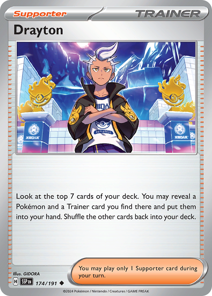 Drayton - 174/191 - - SURGING SPARKS - Pokemon - Uncommon | AA41-64