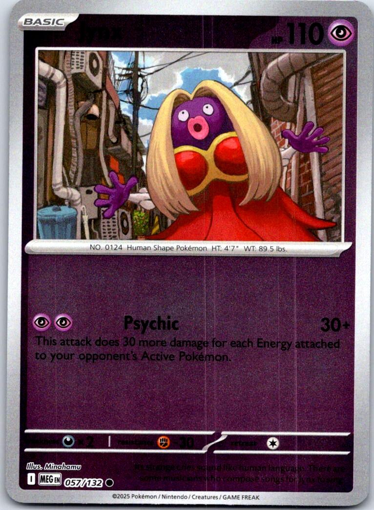 Jynx - 057/132 - Reverse Holo - MEGA EVOLUTION - Pokemon - Common | AB04-12