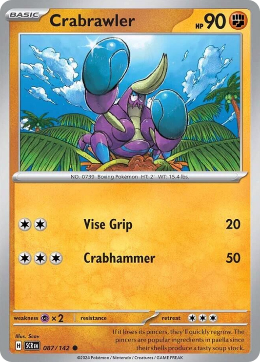 Crabrawler - 87/142 - - STELLAR CROWN - Pokemon - Common | AA05-51