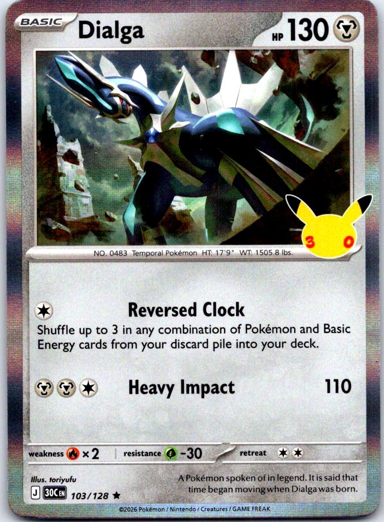 Dialga - 103/128 - Holo - ME: 30TH CELEBRATION - Pokemon - Rare | AB32-50