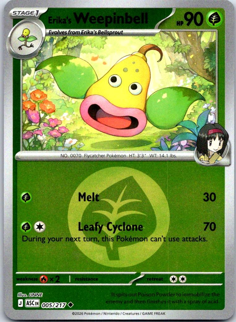 Erika's Weepinbell (Energy Symbol Pattern) - 005/217 - Reverse Holo - ASCENDED HEROES - Pokemon - | AB02-27