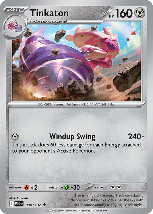 Tinkaton - 098/132 - - MEGA EVOLUTION - Pokemon - Uncommon | AA12-18