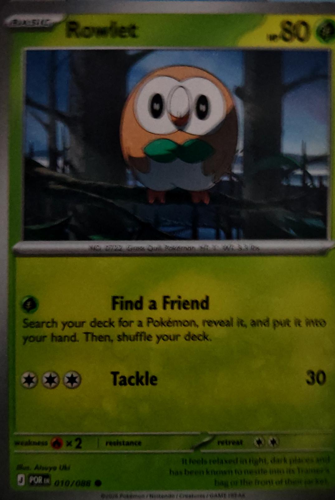 Rowlet - 010/088 - - PERFECT ORDER - Pokemon - Common | AA64-16