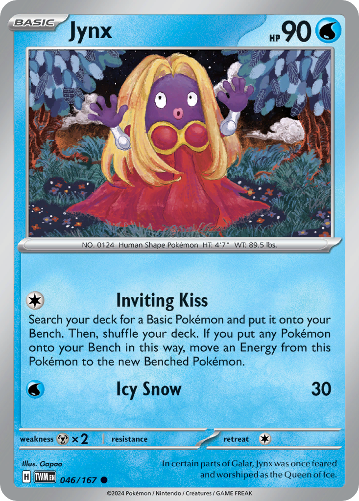Jynx - 046/167 - - TWILIGHT MASQUERADE - Pokemon - Common | AA85-29