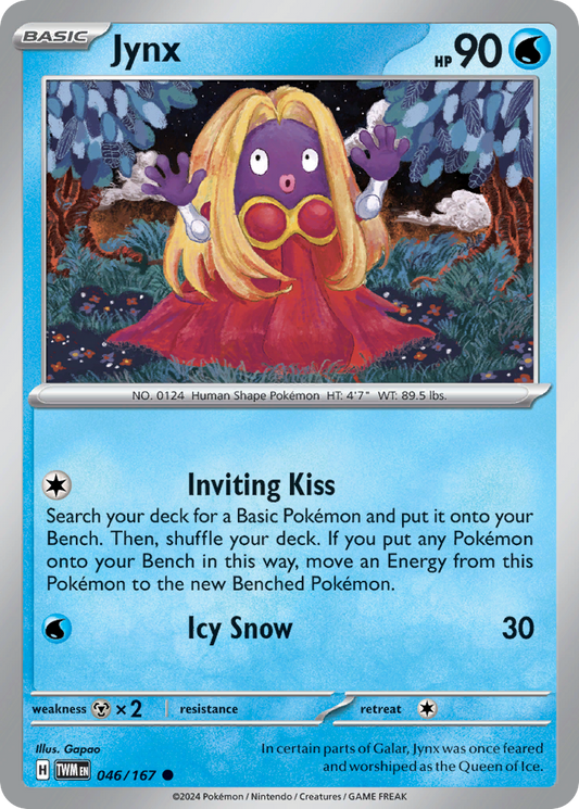 Jynx - 046/167 - - TWILIGHT MASQUERADE - Pokemon - Common | AA85-29