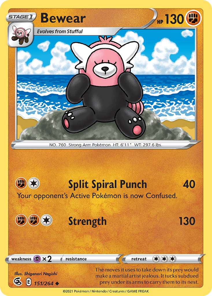 Bewear - 151/264 - - FUSION STRIKE - Pokemon - Uncommon | AA67-24