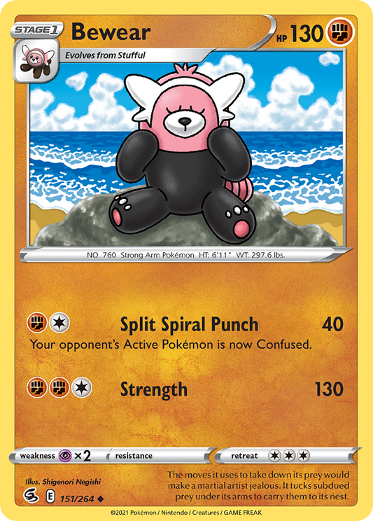 Bewear - 151/264 - - FUSION STRIKE - Pokemon - Uncommon | AA67-24