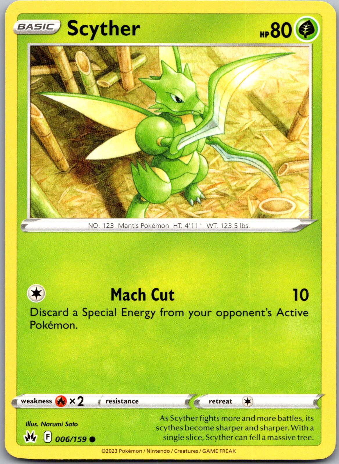 Scyther - 006/159 - - CROWN ZENITH - Pokemon - Common | AA93-19