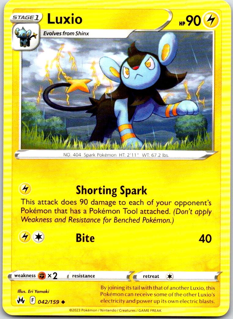 Luxio - 042/159 - - CROWN ZENITH - Pokemon - Uncommon | AA100-19