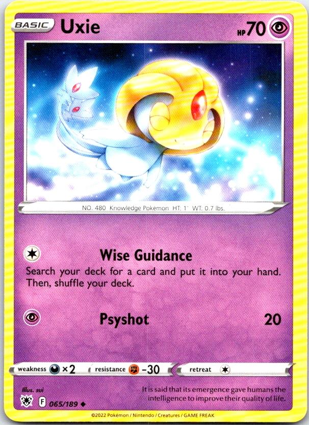 Uxie - 065/189 - - ASTRAL RADIANCE - Pokemon - Uncommon | AC08-8