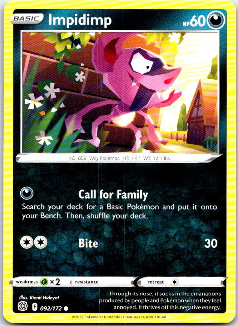 Impidimp - 092/172 - - BRILLIANT STARS - Pokemon - Common | AB67-5