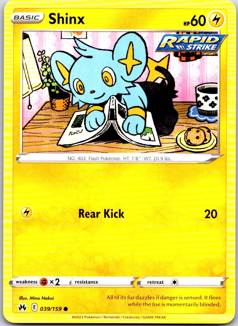 Shinx - 039/159 - - CROWN ZENITH - Pokemon - Common | AA101-30