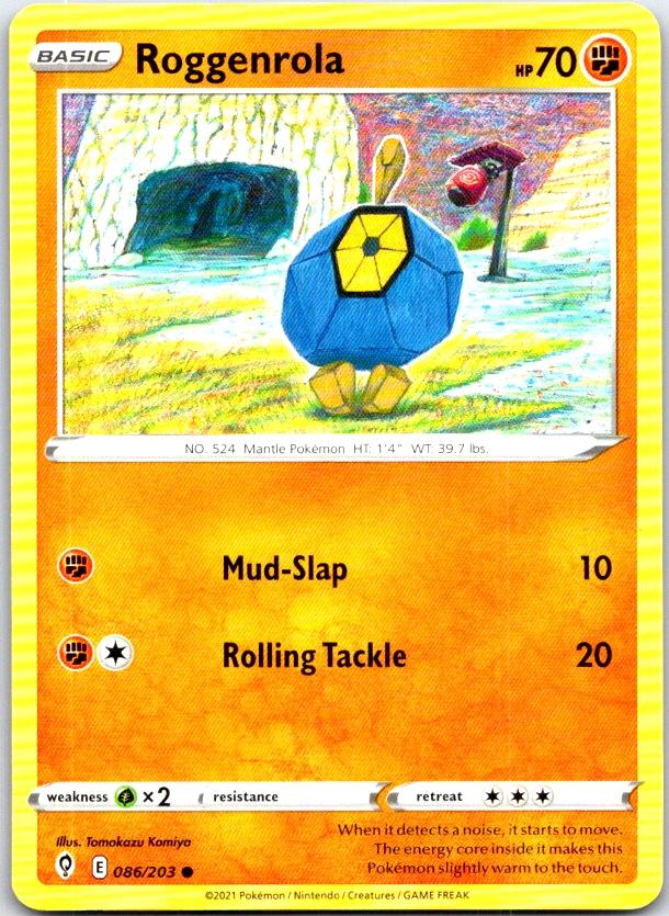 Roggenrola - 086/203 - - EVOLVING SKIES - Pokemon - Common | AC02-32