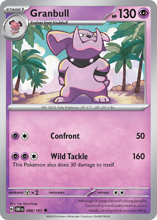 Granbull - 088/197 - - OBSIDIAN FLAMES - Pokemon - Uncommon | AA05-56