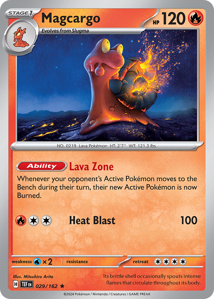 Magcargo - 029/162 - Holo - TEMPORAL FORCES - Pokemon - Rare | AA24-17