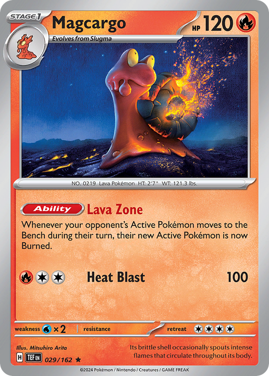 Magcargo - 029/162 - Holo - TEMPORAL FORCES - Pokemon - Rare | AA24-17