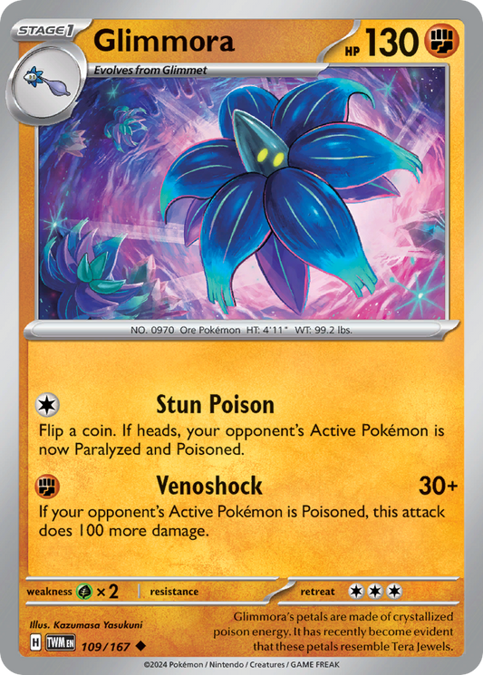 Glimmora - 109/167 - - TWILIGHT MASQUERADE - Pokemon - Uncommon | AA88-50