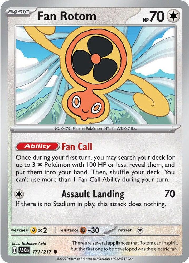 Fan Rotom - 171/217 - - ASCENDED HEROES - Pokemon - Common | AA63-1