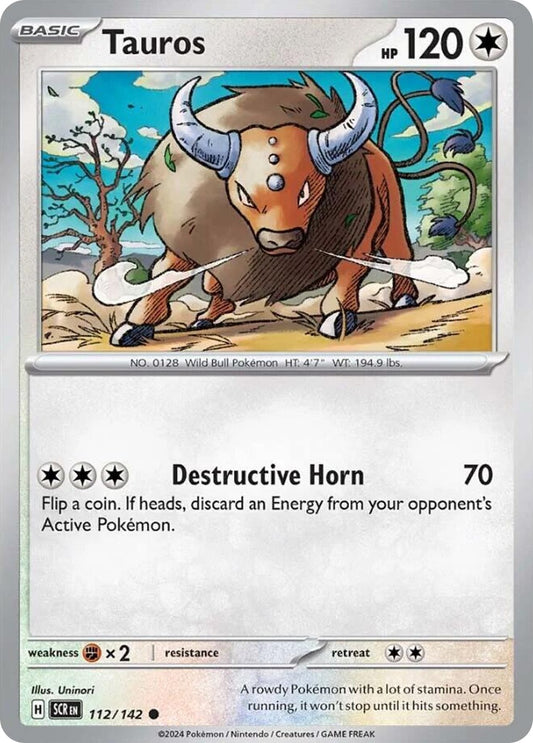 Tauros - 112/142 - - STELLAR CROWN - Pokemon - Common | AA10-96