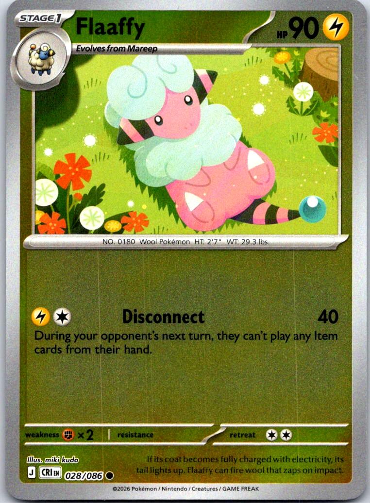 Flaaffy - 028/086 - Reverse Holo - CHAOS RISING - Pokemon - Common | AA132-5