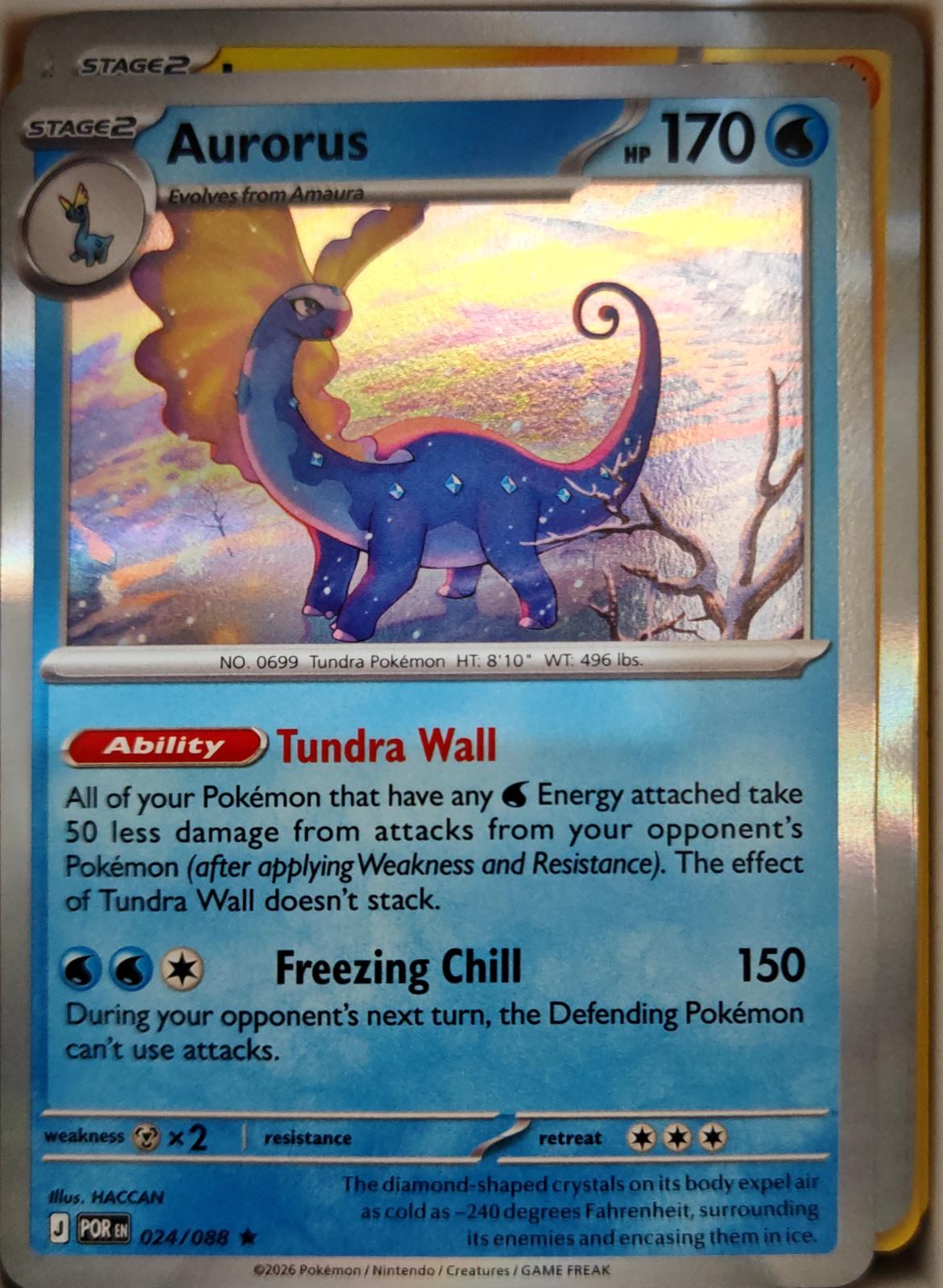 Aurorus - 024/088 - Holo - PERFECT ORDER - Pokemon - Rare | AA06-34