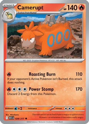 Camerupt - 028/217 - - ASCENDED HEROES - Pokemon - Uncommon | AA10-28