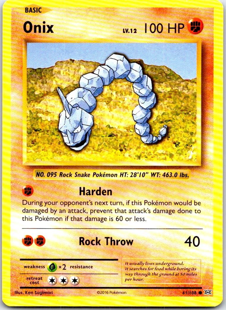 Onix - 61/108 - - EVOLUTIONS - Pokemon - Common | AB89-49