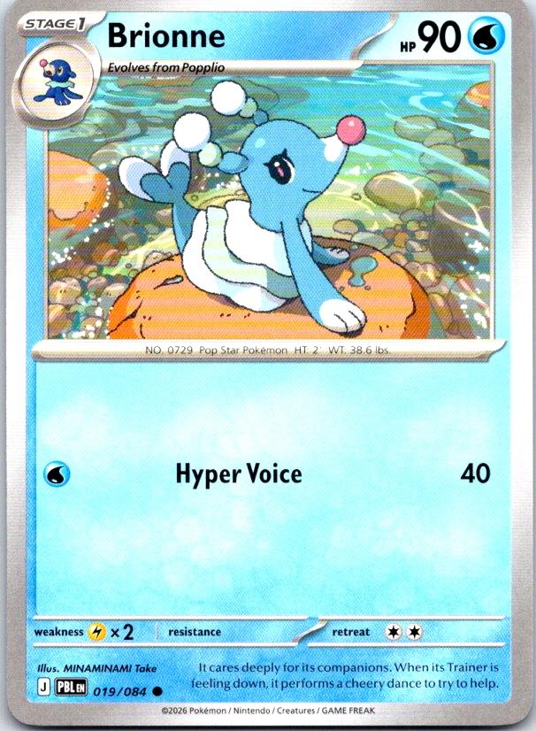 Brionne - 019/084 - - PITCH BLACK - Pokemon - Common | AC14-33